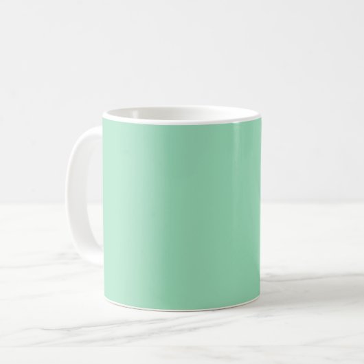 Seafoam Green Solid Color Koffiemok (Voorkant links)