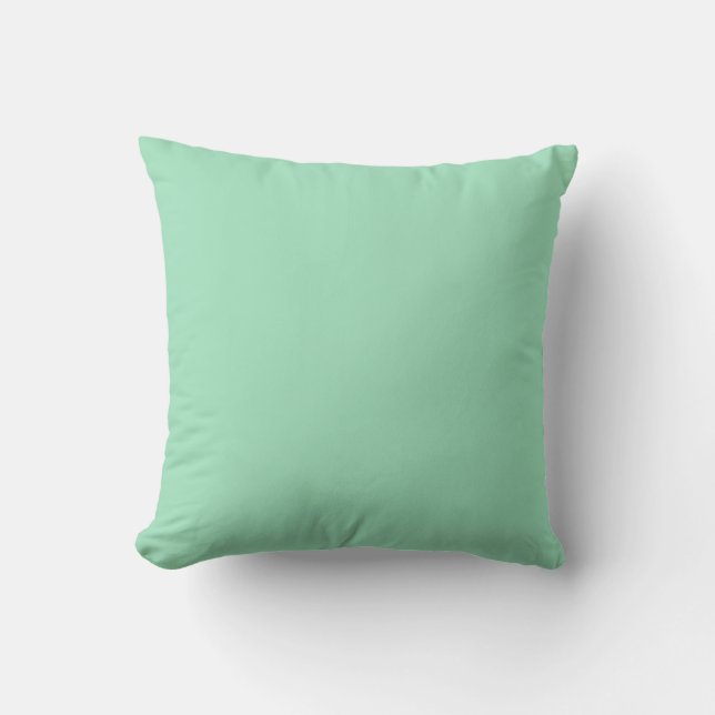 Seafoam Green Solid Color Kussen (Voorkant)