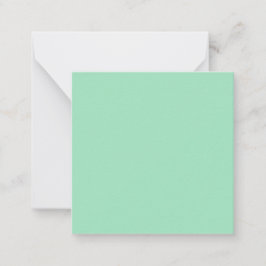 Seafoam Green Solid Color Notitiekaartje