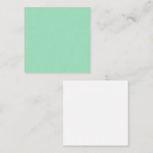 Seafoam Green Solid Color Notitiekaartje (Voorkant / Achterkant)