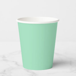 Seafoam Green Solid Color Papieren Bekers