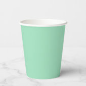 Seafoam Green Solid Color Papieren Bekers (Achterkant)