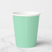 Seafoam Green Solid Color Papieren Bekers (Rechts)