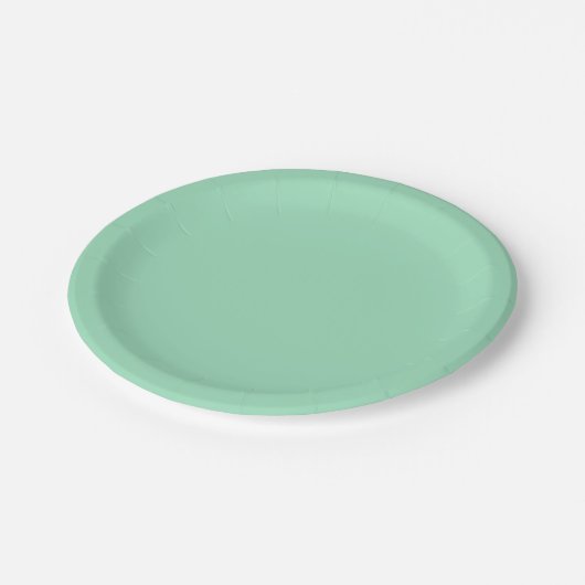 Seafoam Green Solid Color Papieren Bordje (Gekanteld)