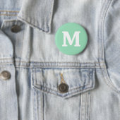 Seafoam Green Solid Color Ronde Button 5,7 Cm (In situ)