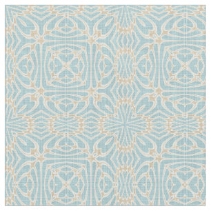 Seafoam Green Taupe Beige Brown Batik Patroon Stof