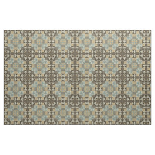 Seafoam Green Taupe Beige Dark Brown Ethnic Kijk u Stof