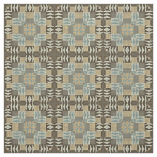 Seafoam Green Taupe Beige Dark Brown Ethnic Kijk u Stof