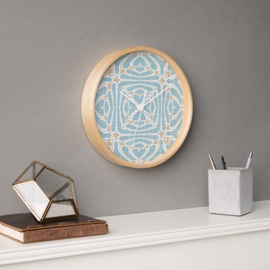 Seafoam Green Taupe Brown Hip Bohemian Bali Art (Kantoor)