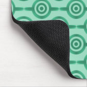 Seafoam Green Trendy Circles Mousepad Muismat (Hoek)