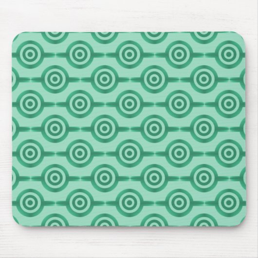 Seafoam Green Trendy Circles Mousepad Muismat (Voorkant)