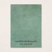 Seafoam Green Vintage Grunge Ketting Holder Kaart (Achterkant)