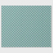 Seafoam Green | Wappapier met witte poka-dot Cadeaupapier (Vlak)
