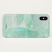 Seafoam Green-Waterverf - Jouw naam toevoegen Case-Mate iPhone Case (Achterkant (horizontaal))