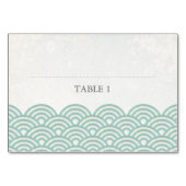 Seafoam Green+White gestileerde golven plaatsnaam  Kaart (Voorkant)