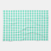 Seafoam Green & White Gingham Patroon Theedoek (Horizontaal)