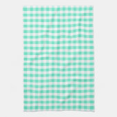 Seafoam Green & White Gingham Patroon Theedoek (Verticaal)