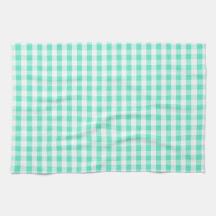 Seafoam Green & White Gingham Pattern Theedoek