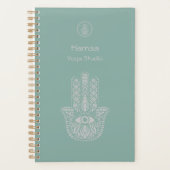 Seafoam Green Yoga Studio Hamsa Planner (Voorkant)