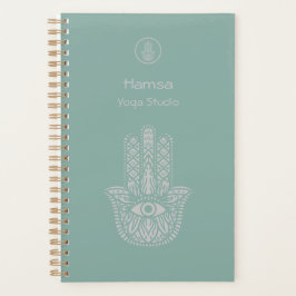 Seafoam Green Yoga Studio Hamsa  Planner