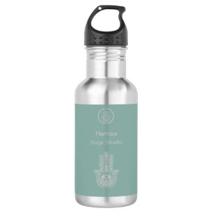Seafoam Green Yoga Studio Hamsa  Waterfles