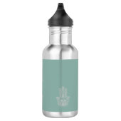Seafoam Green Yoga Studio Hamsa  Waterfles (Rechts)