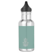 Seafoam Green Yoga Studio Hamsa  Waterfles (Links)