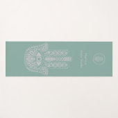 Seafoam Green Yoga Studio Hamsa  Yogamat (Voorkant (horizontaal))