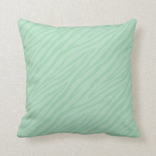 Seafoam Green Zebra Print Kussen