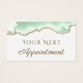 Seafoam groene agaat afspraakkaart visitekaartje (Voorkant)