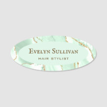 Seafoam Groene Agaat Naam Tag