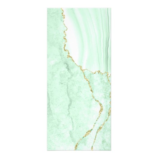 Seafoam groene agaat prijslijst rack kaart (Achterkant)