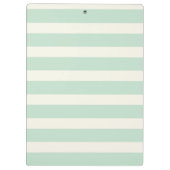 Seafoam groene en gebroken witte strepen klembord (Achterkant)