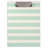 Seafoam groene en gebroken witte strepen klembord (Voorkant)