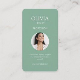 Seafoam Groene Foto Sociale QR Code Visitekaartje