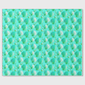 Seafoam groene kruipers op aqua cadeaupapier (Vlak)