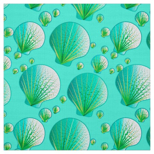 Seafoam groene kruipers op aqua stof (Swatch)