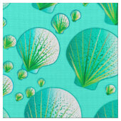 Seafoam groene kruipers op aqua stof (Close Up)
