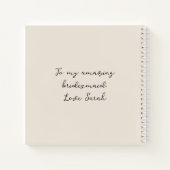 Seafoam Groene Munt Hart Vierkant Notitieboek (Achterkant)