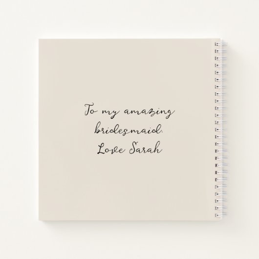 Seafoam Groene Munt Hart Vierkant Notitieboek (Achterkant)