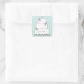 Seafoam Groene Trouwtaart Favor Stickers (Tas)