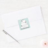 Seafoam Groene Trouwtaart Favor Stickers (Envelop)