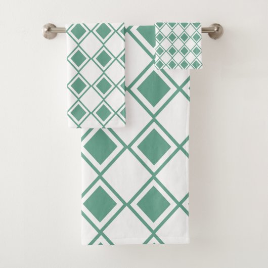 Seafoam Harlequin Bad Handdoek (Insitu)