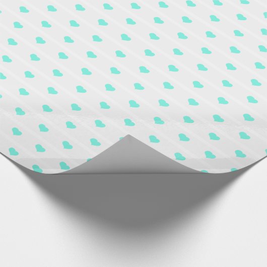 Seafoam Hearts Cadeaupapier (Hoek)
