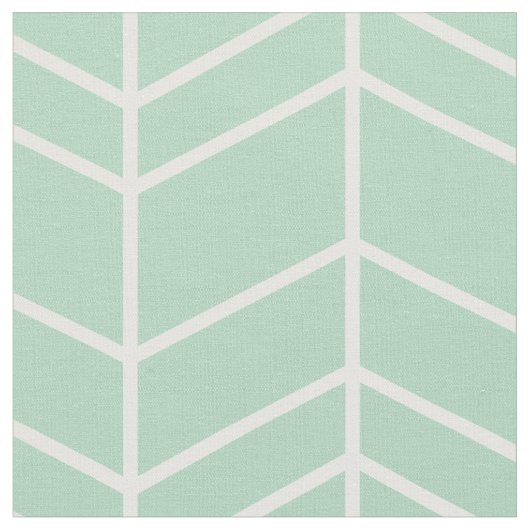 Seafoam Herringbone Chevron Stof (Close Up)