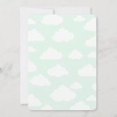 Seafoam Hete Luchtballon Geslachtsneutraal Baby sh Kaart (Achterkant)