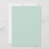 Seafoam Indigo Bloem Bruiloft Kaart (Achterkant)