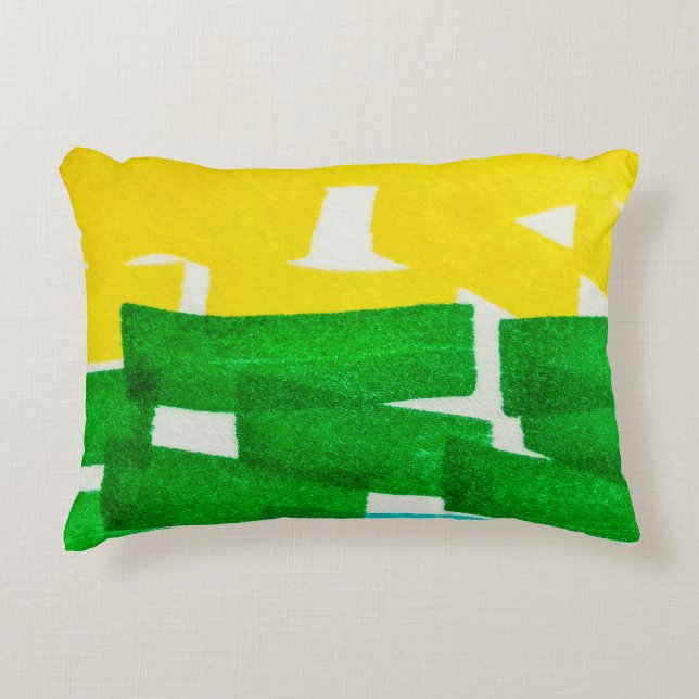 Seafoam Lila Boho Hand Drawn Stroke. Fuchsia Hot Accent Kussen (Voorkant)