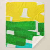 Seafoam Lilac Boho Hand Drawn Stroke. Fuchsia Hot  Sherpa Deken (Voorkant)