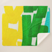 Seafoam Lilac Boho Hand Drawn Stroke. Fuchsia Hot  Sherpa Deken (Voorkant (horizontaal))